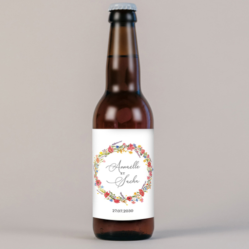 Bière de mariage Vermillon à personnaliser