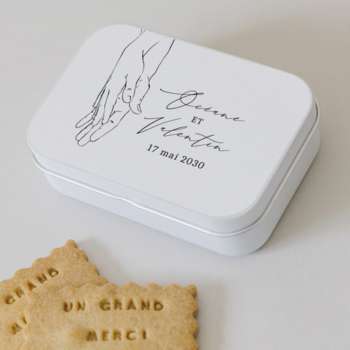 Boîte métal :univers de mariage Alliance à personnaliser