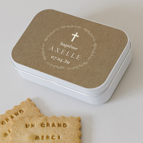 Boîte métal :univers de mariage Auralie à personnaliser