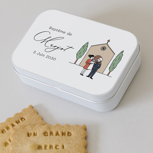 Boîte métal :univers de mariage Aurele à personnaliser