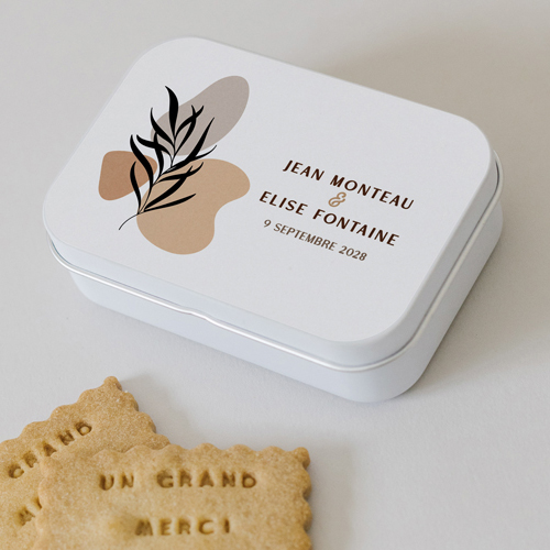 Boîte métal :univers de mariage Azéline à personnaliser
