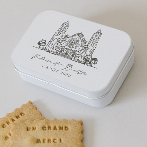 Boîte métal :univers de mariage Basilia à personnaliser