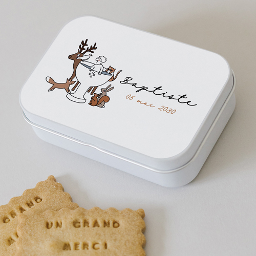 Boîte métal :univers de mariage Cleophee à personnaliser