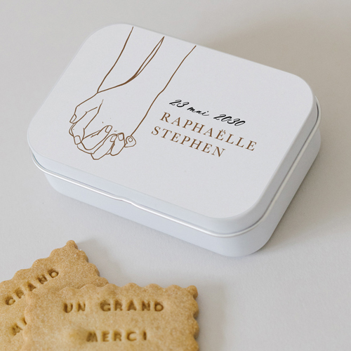 Boîte métal :univers de mariage Cody à personnaliser