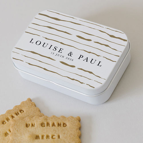 Boîte métal :univers de mariage Danneh à personnaliser