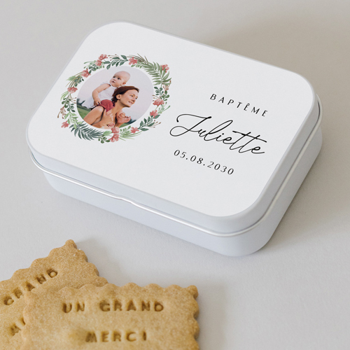 Boîte métal :univers de mariage Delisia à personnaliser