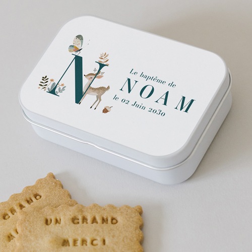 Boîte métal :univers de mariage Doucéa à personnaliser