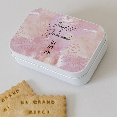 Boîte métal :univers de mariage Édelis à personnaliser