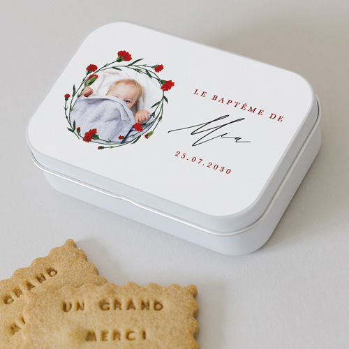 Boîte métal :univers de mariage Elisoria à personnaliser