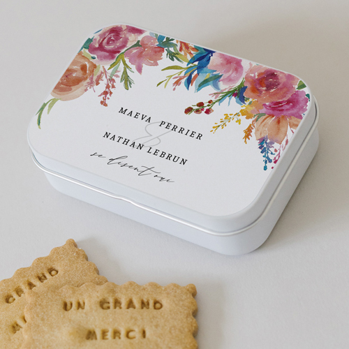 Boîte métal :univers de mariage Elixir à personnaliser