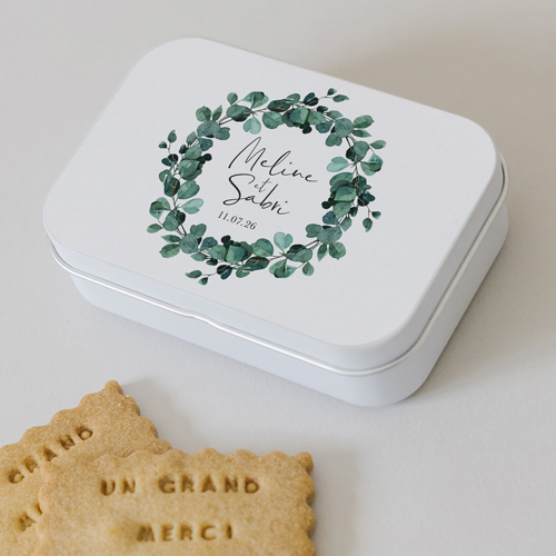 Boîte métal :univers de mariage Ema à personnaliser