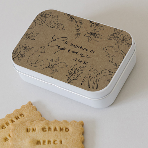 Boîte métal :univers de mariage Ezelia à personnaliser