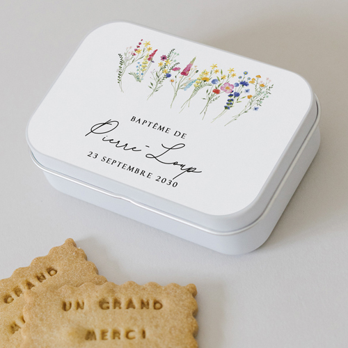 Boîte métal :univers de mariage Floralia à personnaliser