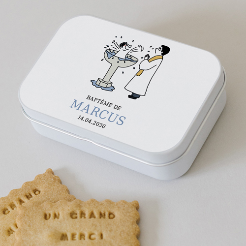 Boîte métal :univers de mariage Gaspard à personnaliser