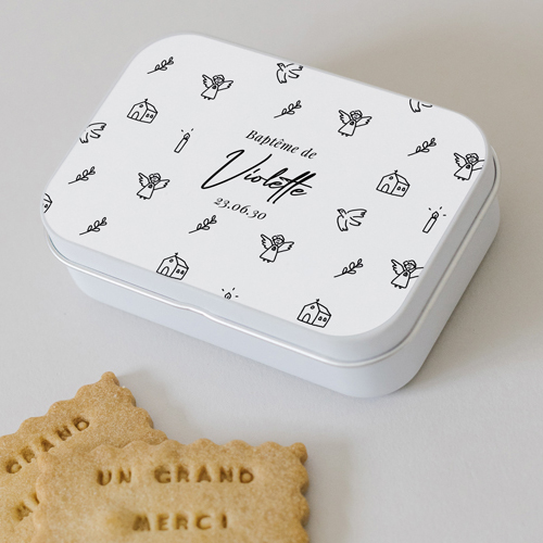 Boîte métal :univers de mariage Isolde à personnaliser