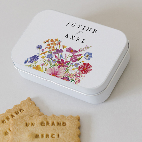 Boîte métal :univers de mariage Jubile à personnaliser