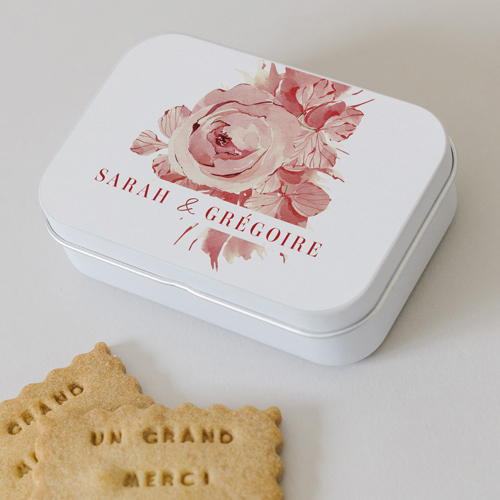 Boîte métal :univers de mariage Liliola à personnaliser