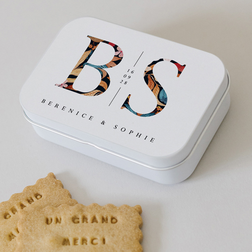 Boîte métal :univers de mariage Liliya à personnaliser