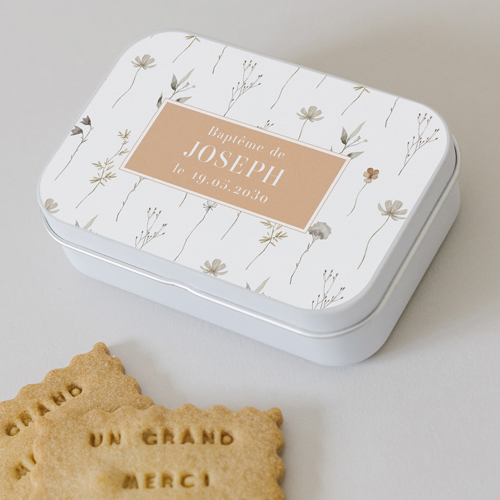 Boîte métal :univers de mariage Mérélia à personnaliser