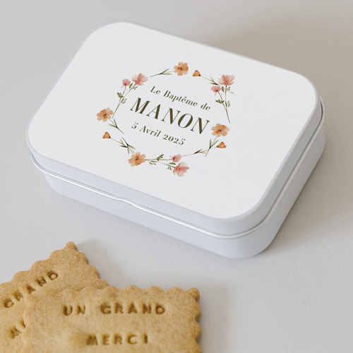Boîte métal :univers de mariage Nymélia à personnaliser
