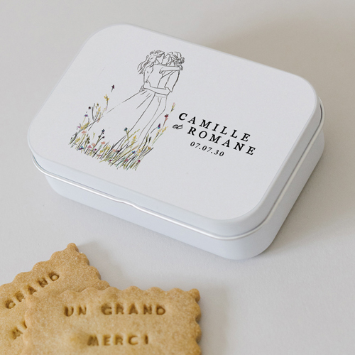 Boîte métal :univers de mariage Ôde Femmes à personnaliser