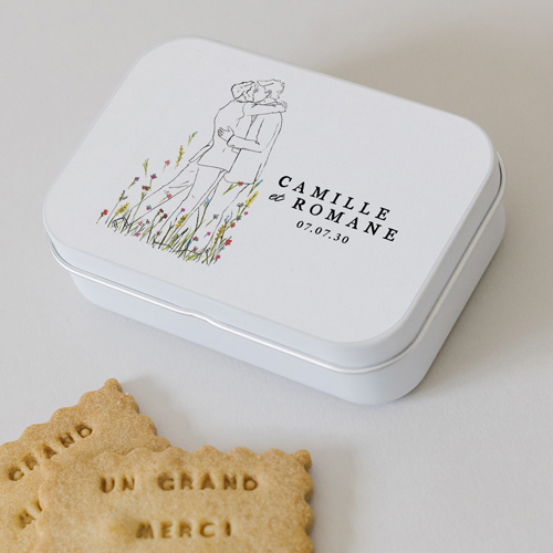 Boîte métal :univers de mariage Ôde Hommes à personnaliser