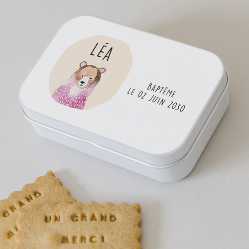 Boîte métal :univers de mariage Ourélia à personnaliser