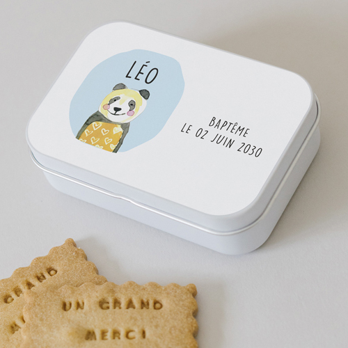 Boîte métal :univers de mariage Pandalie à personnaliser