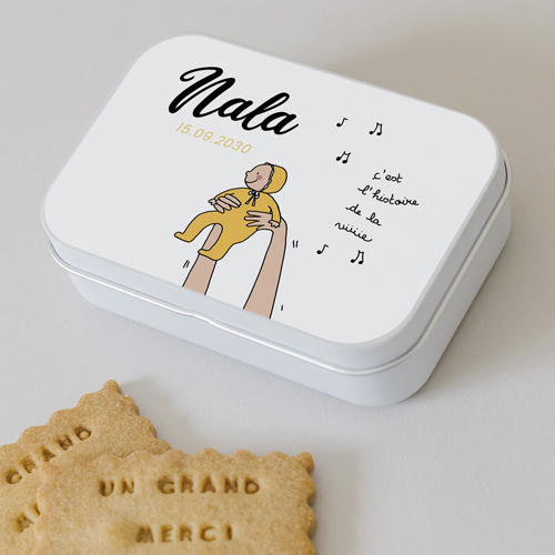 Boîte métal :univers de mariage Savira à personnaliser