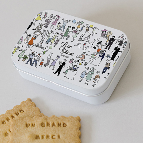 Boîte métal :univers de mariage Scène de mariage à personnaliser