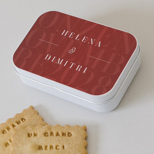 Boîte métal :univers de mariage Terramor à personnaliser