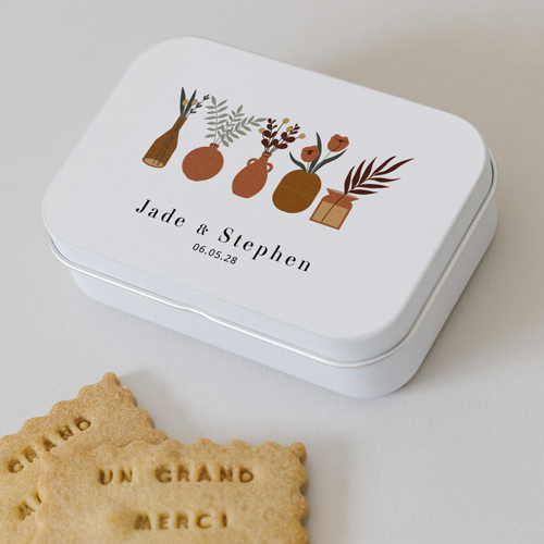 Boîte métal :univers de mariage Valorian à personnaliser