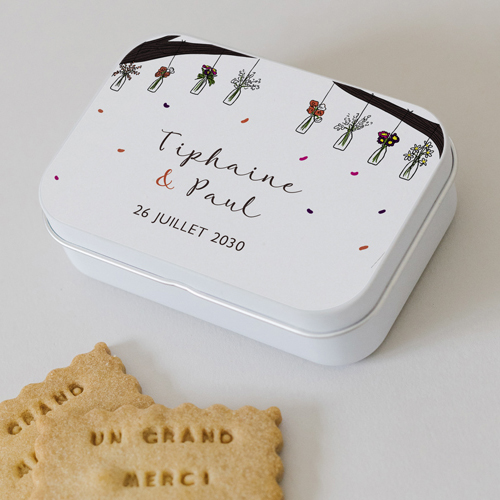 Boîte métal :univers de mariage Vases suspendus à personnaliser