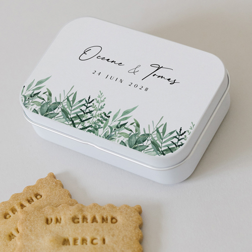 Boîte métal :univers de mariage Véralie à personnaliser