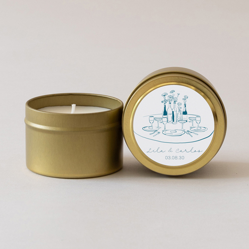 Bougie métal de mariage Constance à personnaliser