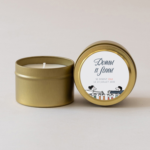 Bougie métal de mariage Crowd Surfin à personnaliser