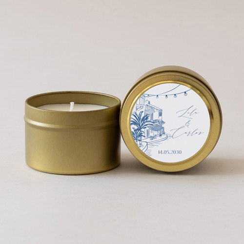 Bougie métal de mariage Solenza à personnaliser