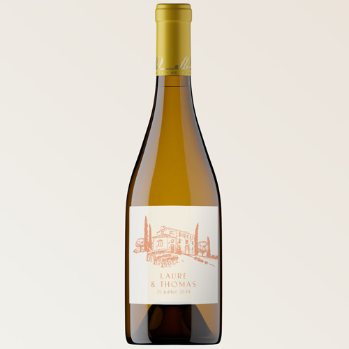 Bouteille de vin de mariage Alba à personnaliser