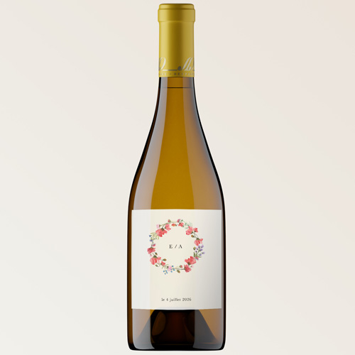 Bouteille de vin de mariage Alexandria à personnaliser