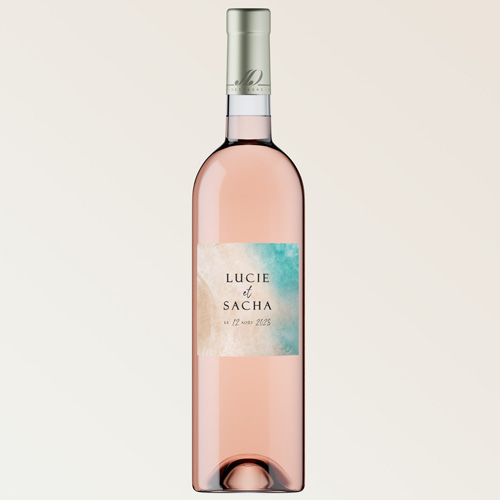 Bouteille de vin de mariage Alméria à personnaliser