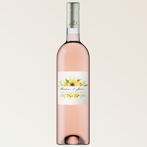 Bouteille de vin de mariage Ama à personnaliser