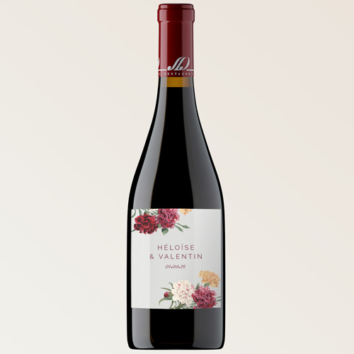 Bouteille de vin de mariage Automne à personnaliser