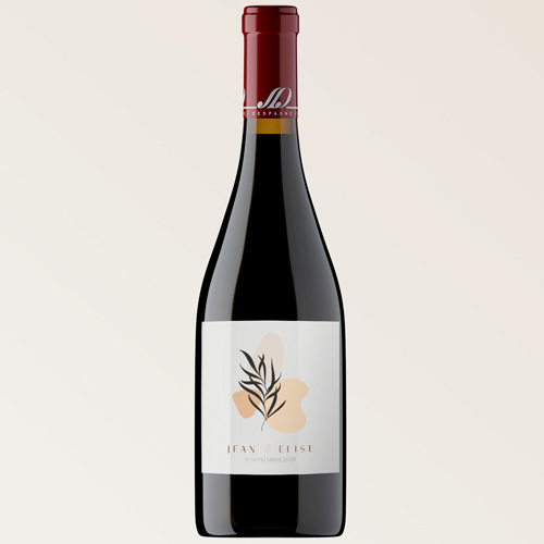 Bouteille de vin de mariage Azéline à personnaliser