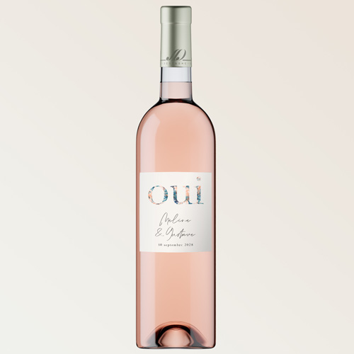 Bouteille de vin de mariage Belaria à personnaliser