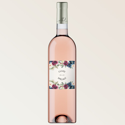 Bouteille de vin de mariage Belladone à personnaliser
