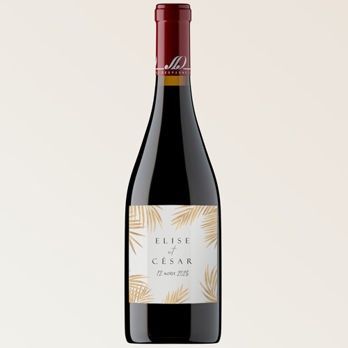 Bouteille de vin de mariage César à personnaliser