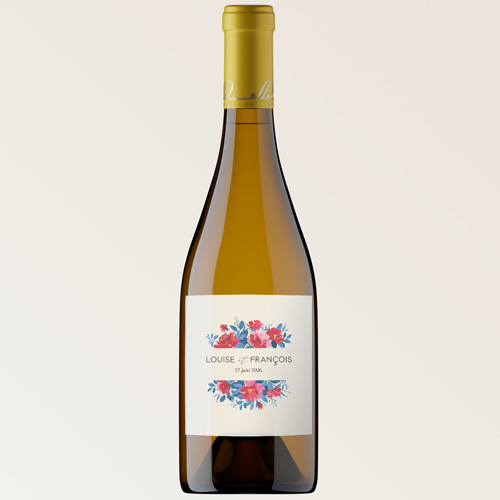 Bouteille de vin de mariage Charlotte à personnaliser