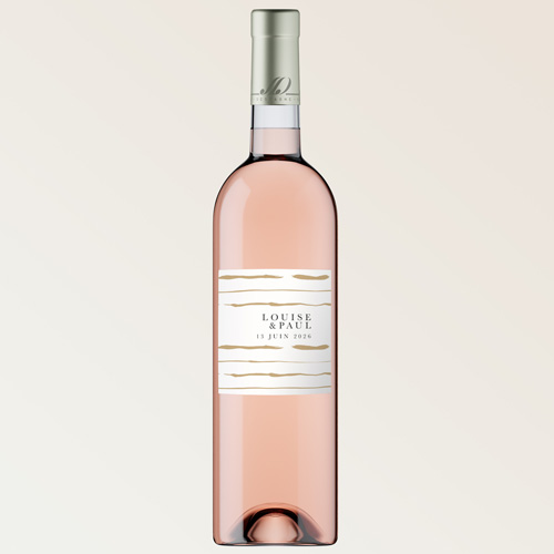 Bouteille de vin de mariage Danneh à personnaliser