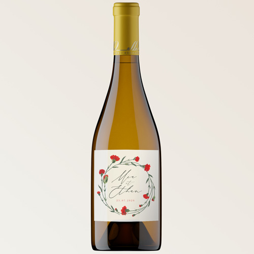 Bouteille de vin de mariage Dellus à personnaliser