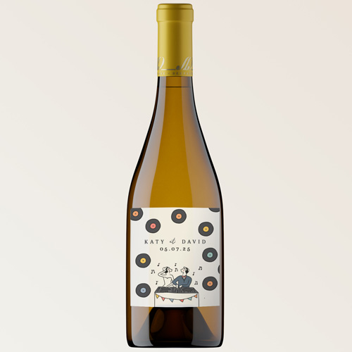 Bouteille de vin de mariage Djs à personnaliser